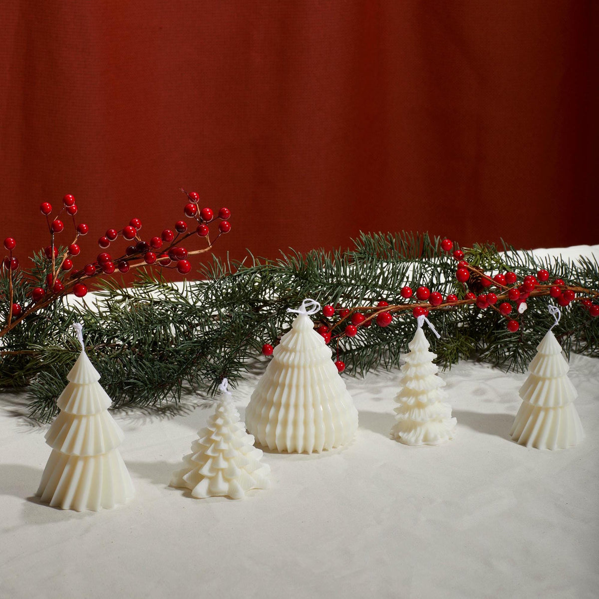 Christmas Tree Candles, Set of 6