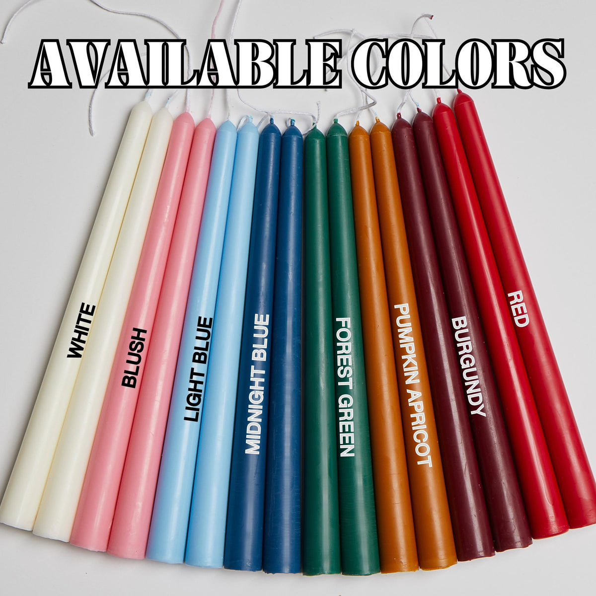 Ribbed Taper Candles, Set of 2