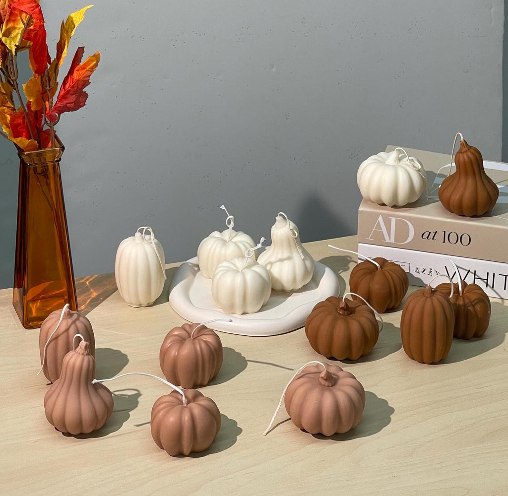 Sculptural Pumpkin Candles