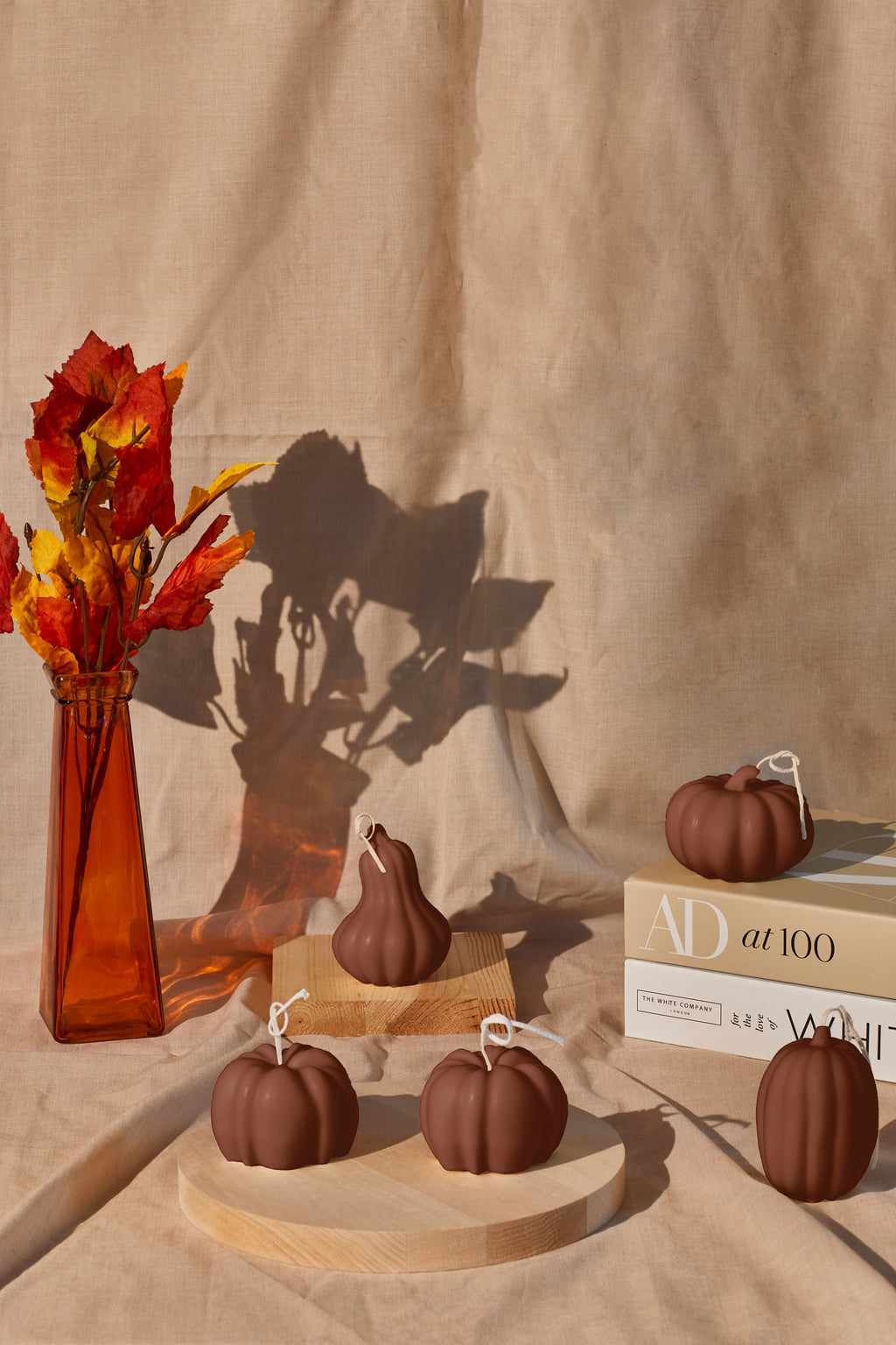 Sculptural Pumpkin Candles
