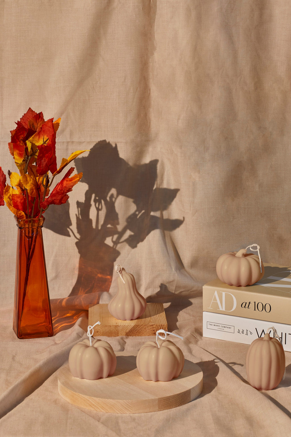 Sculptural Pumpkin Candles