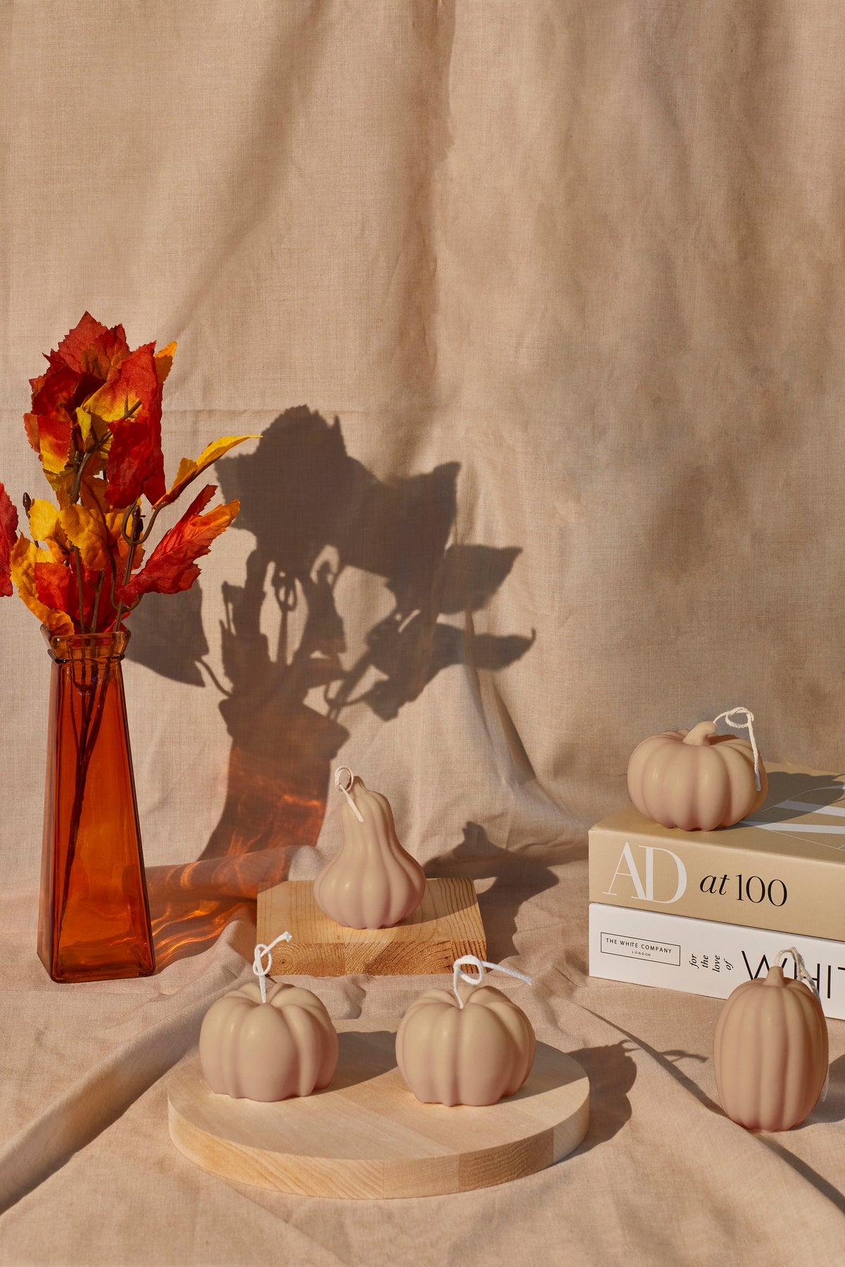 Sculptural Pumpkin Candles
