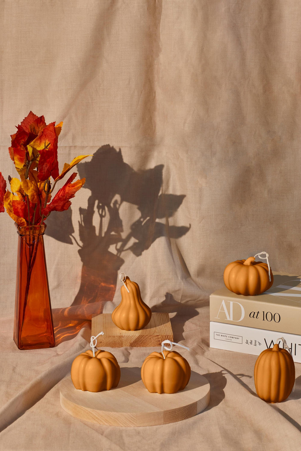 Sculptural Pumpkin Candles