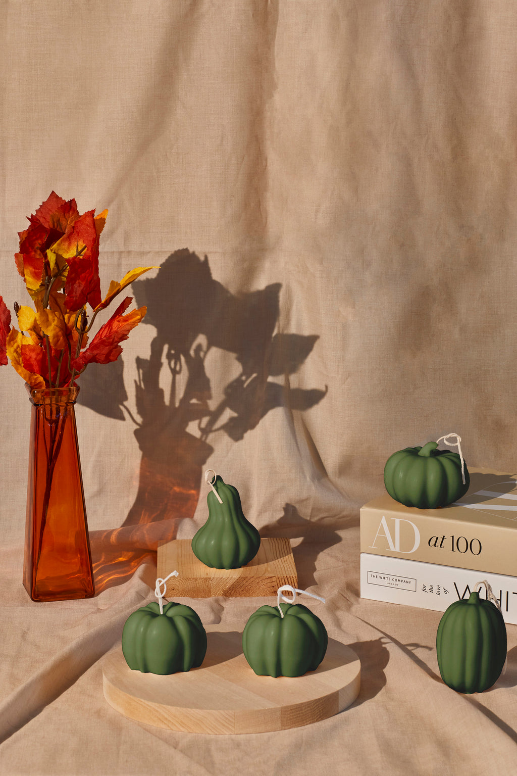 Sculptural Pumpkin Candles